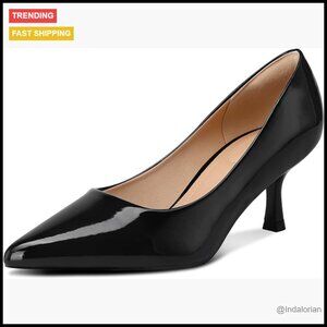 Kitten Heels Low Heel Pumps 2 Inch Closed Toe Wedding Dress Shoes